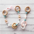 Cheeky Rattle pram garland_certified_Teal & Rose